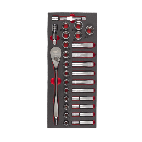 Schaumstoffmodul Steckschlüsseleinsätze und Ratschen 1/2″