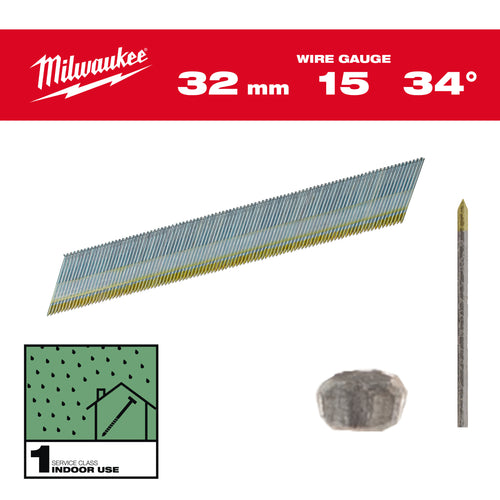 Clous de finition, Gauge 15, tête de finition légère