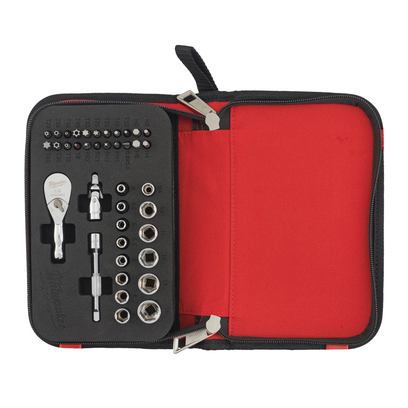 Coffret cliquet et douilles compact ¼″