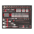 1/4", 3/8", 1/2" Ratschen- und Steckschlüssel-Schaumstoffeinlagen-Set
