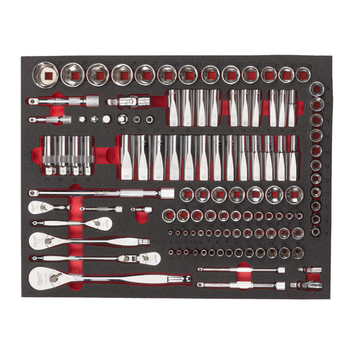 Werkstattwagen-Modul Knarren- und Steckschlüsselsatz 1/2", 1/4", 3/8"