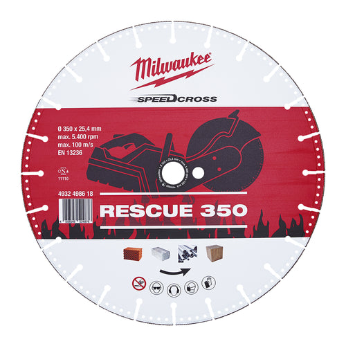 Milwaukee Disque Premium Speedcross Rescue RESCUE 350 MM - 1 PC
