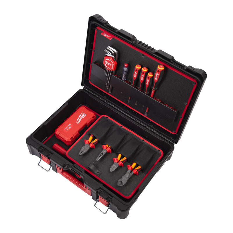 CAISSE OUTILS PACKOUT ELECTRICIEN 62pcs