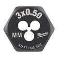 M3-0.50 mm HEX threading DIE