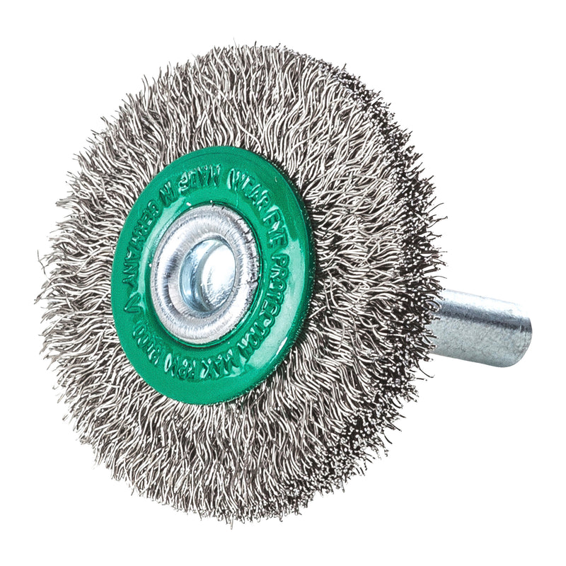 Brosses circulaires pour meuleuse droite, fil ondulé.
