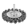 Knot Wheel Brush S6 75x12mm Stainless Steel 0.5mm - 3 pc