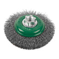 Bevel Brush M14 100x10mm Stainless Steel Crimped 0.35mm - 1 pc