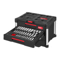244 pc Filled PackoutTM 1/4. 3/8'' and 1/2'' Drive Ratchets and Sockets Set