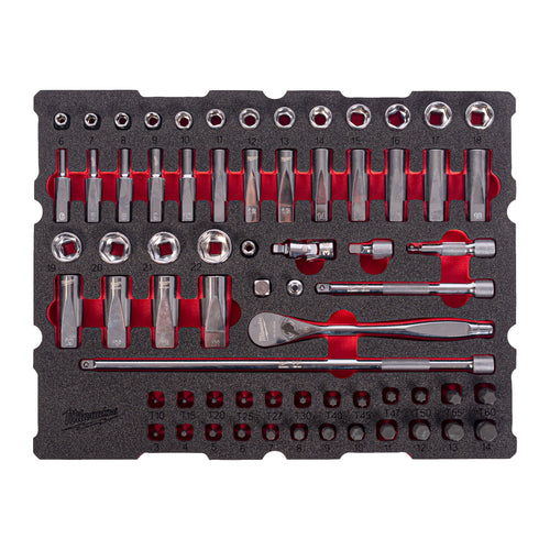 3/8'' Ratchet and Socket Set Packout Foam Insert 67 pc 3/8'' Ratchet and Socket Set PackoutTM Foam Insert