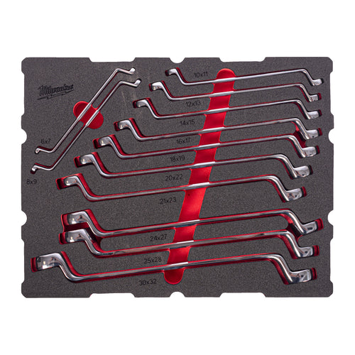 Double Ring Offset Spanner Set Packout Foam Insert 12 pc Double Ring Offset Spanner Set PackoutTM Foam Insert