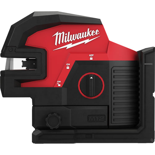 Milwaukee M12 Laser vert 2 lignes 4 points CLL4P