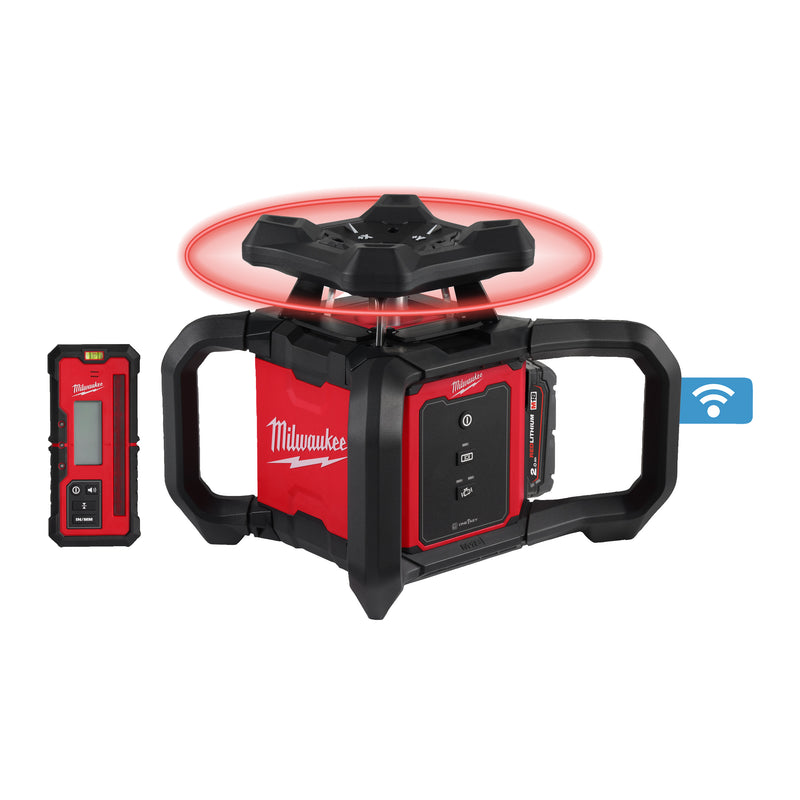 Milwaukee M18 Laser rotatif ONE-KEY™ rouge horizontal 600 m RLOH600